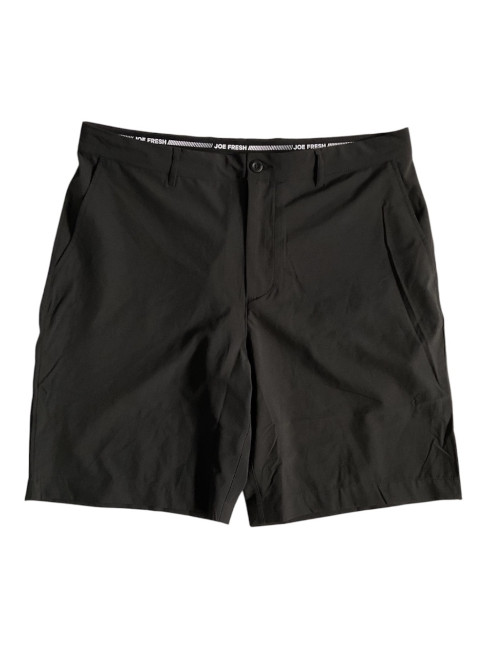 Joe Fresh Shorts Flat Front Black Lightweight New Size 36 Waist Grip NWT